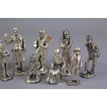 A Collection of Chrome-Effect Figures