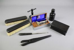 A Gentleman's Ebony Vanity Set