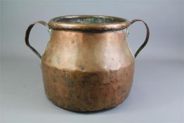 An Antique French Copper Stock Pot