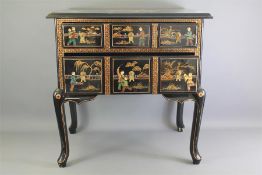 A Contemporary Black Lacquer-Effect Chinese Cabinet