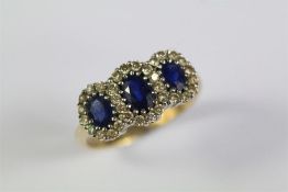 A 9ct Yellow Gold Sapphire Ring