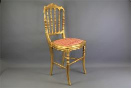 A Gold-Painted Bedroom Chair