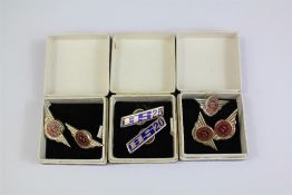 Bristol Aircraft Ltd Enamel and Silver Long Service Lapel Pins