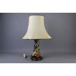 A Moorcroft 'Golden Lily' Table Lamp Stand