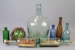 A Quantity of Vintage Glass Bottles