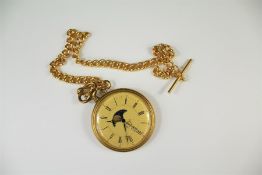 A Burnex Moonface Quartz Pocket Watch