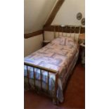 A Good Quality Victorian Brass Single Bed