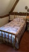 A Good Quality Victorian Brass Single Bed