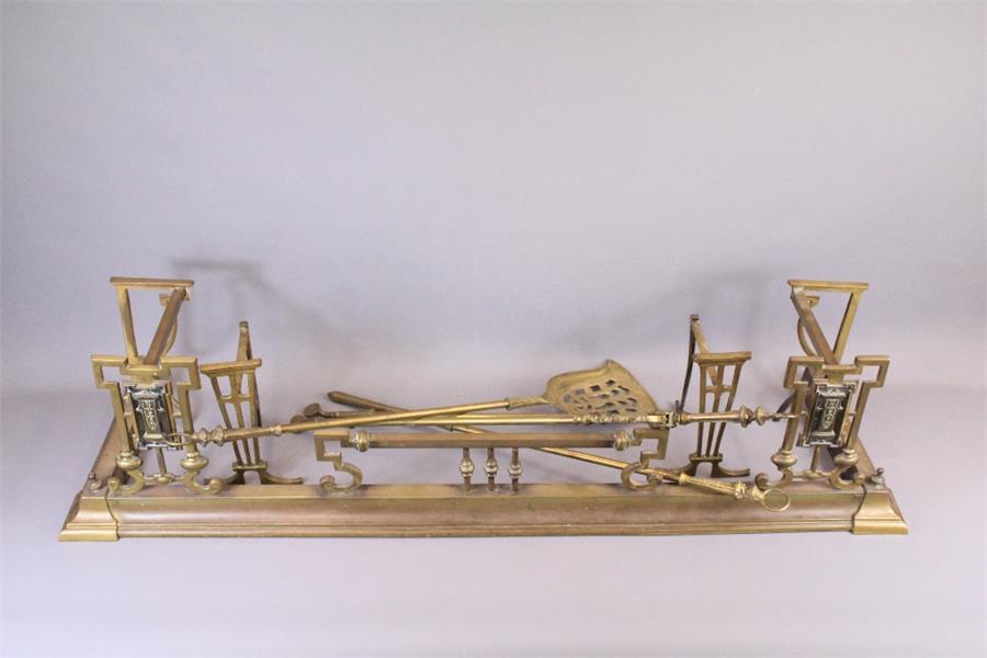 A Collection of Brass Fire Implements