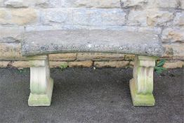 A Stone Garden Bench