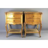 A Pair of French Gold-Painted Side Tables