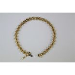 A 14ct Yellow Gold Diamond Cocktail Bracelet