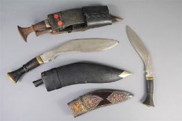 Three Kukri Knives