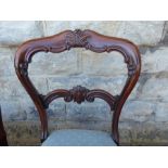 Four Victorian Rosewood Dining Chairs