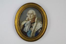 French School Antique Portrait Miniature