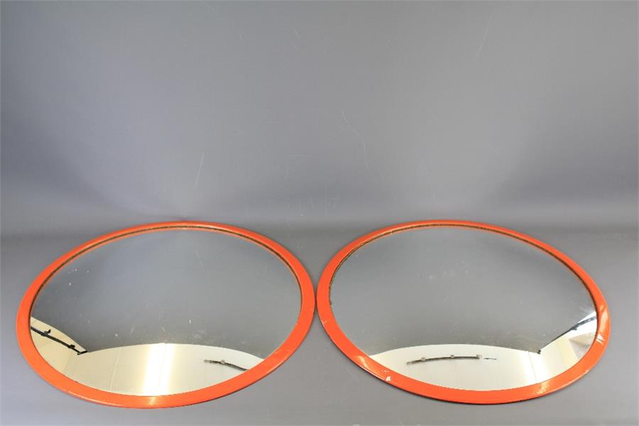 A Pair of Vintage Wide Angle Convex Road Traffic Mirrors - Image 2 of 2