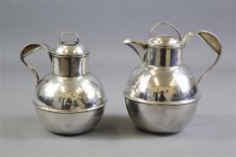 Two Silver-Plated Jersey Creamer Pots