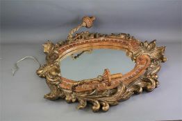 A Heavy Rococo-Style Composite Mirror