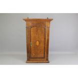 An Antique Oak Inlay Corner Cupboard