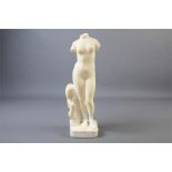 A Carved Alabaster Statue