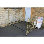 A Good Quality Victorian Brass Double Bed