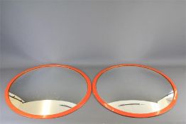 A Pair of Vintage Wide Angle Convex Road Traffic Mirrors