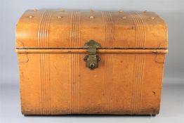A Large Metal Travelling Trunk.