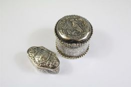 A Circular Continental Silver Trinket Box