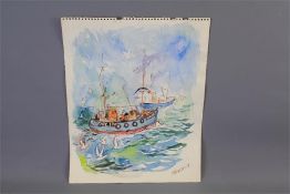 Colin Carr (1929-2002), Original Watercolour