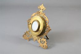 A Miniature Brass Desk Photo Frame