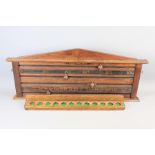 A 20th Century Mahogany Snooker Score Board