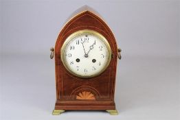 An Edwardian Mahogany Mantel Clock