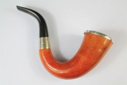 A Singleton & Cole Ltd, Silver Mounted Smoking Pipe