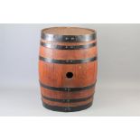 A Large Oak-Aged Wooden Beer Barrel