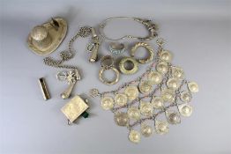 A Quantity of Antique White Metal Items