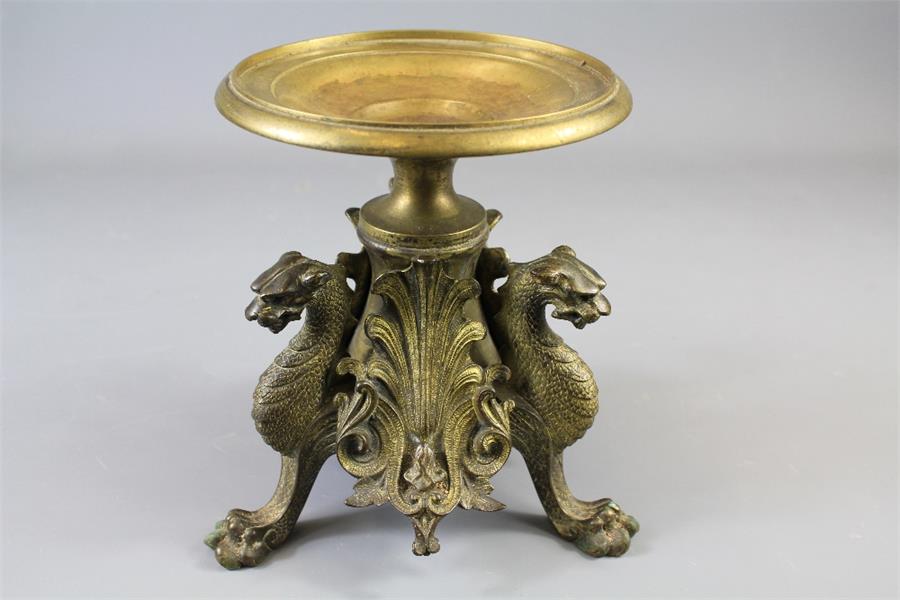 A 19th Century Gilt Bronze Candle Stand/Incense Burner - Image 2 of 2