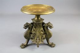 A 19th Century Gilt Bronze Candle Stand/Incense Burner