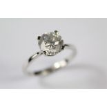 A 2.2ct 18ct White Gold Solitaire Diamond Ring