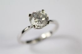 A 2.2ct 18ct White Gold Solitaire Diamond Ring