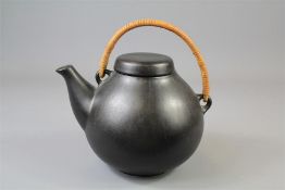 A Finnish 'Arabia' Black-Glazed Tea Pot