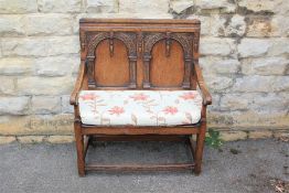 An Antique Oak Bench