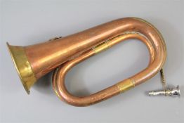 A Mid-20th Century Military Copper and Brass Bugle