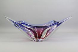 Alfredo Barbini Murano Glass Sculptural Art Glass Bowl
