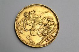 A Victorian Full Gold Sovereign