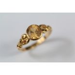 Lady's Antique 18ct Yellow Gold and Topaz Ring