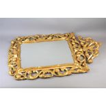 A Gold-Painted Over-Mantel Mirror