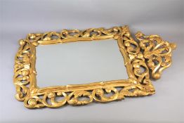 A Gold-Painted Over-Mantel Mirror