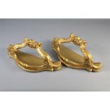 Two French Gilded Plaster Wall Brackets/Shelves