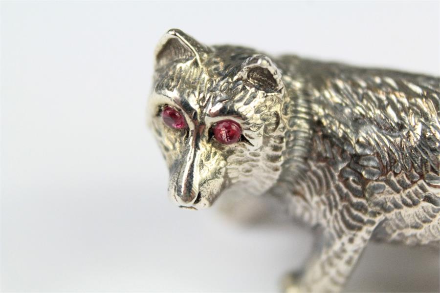 A Sterling Silver Fox - Image 2 of 2