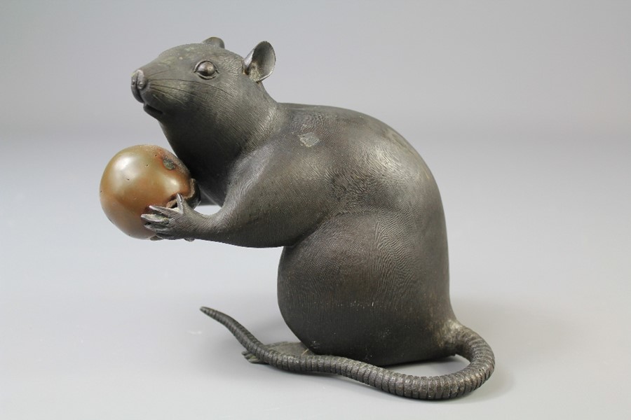 A Meiji Period Japanese Bronze Rat